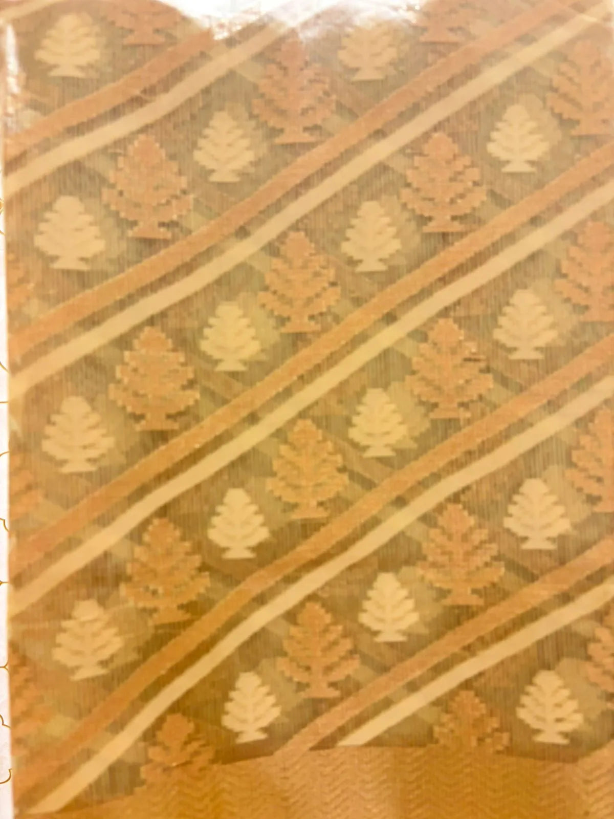 Banarasi Kota Cotton Saree with Leaf Design