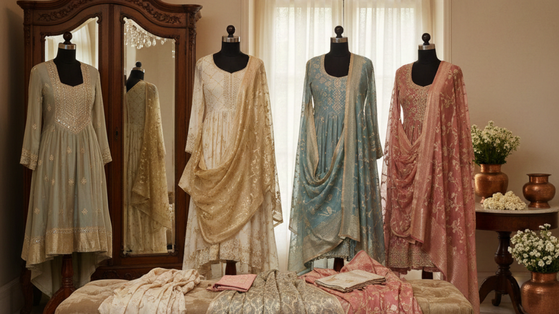 Why Chanderi Suits For Women Are Timeless & Always in Style