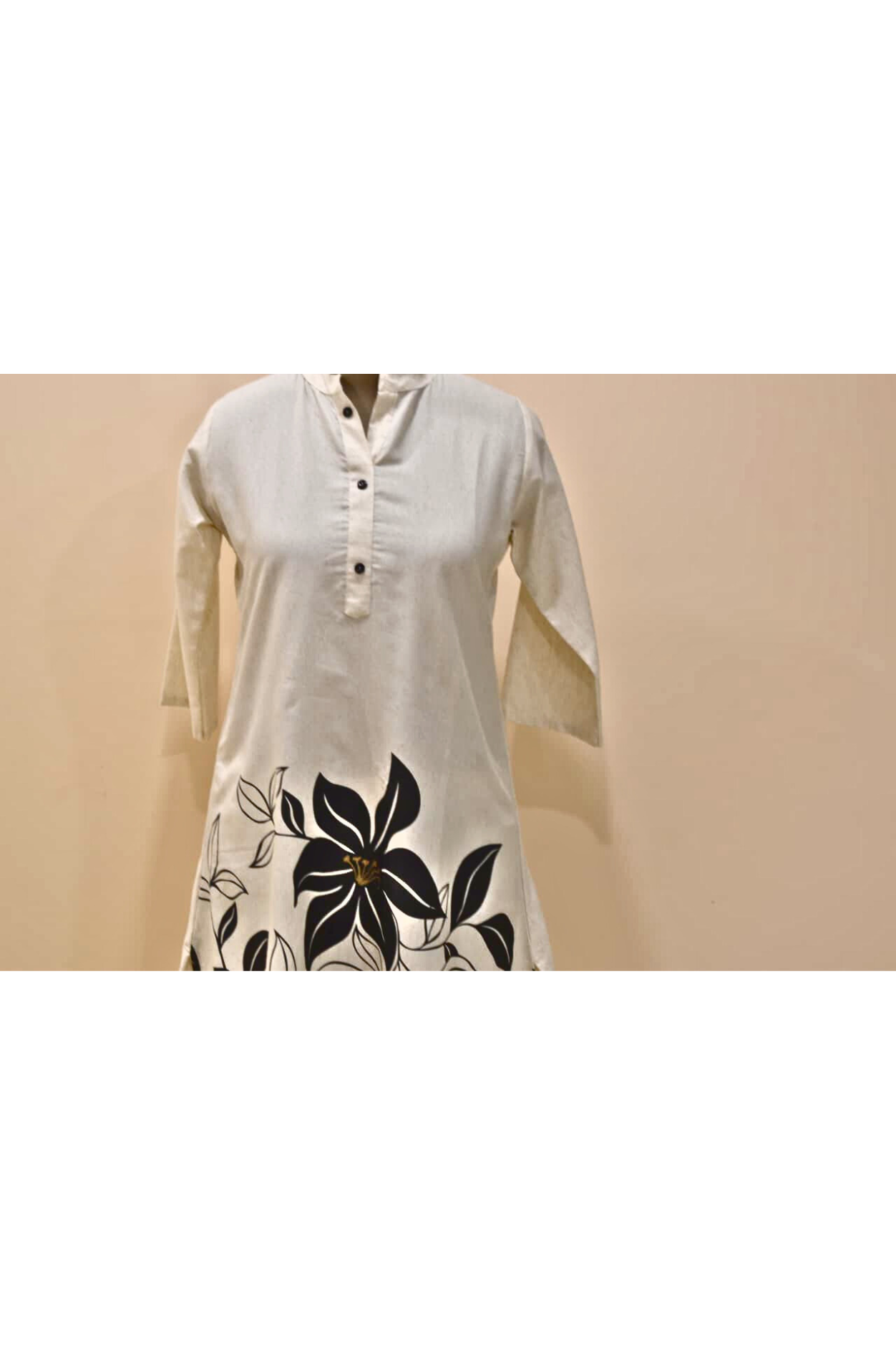 White Floral Print Cotton Co-Ord Set