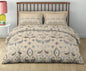 beige print bedsheet set