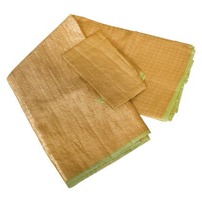 Mint Green Tissue Silk Saree With Zari Work