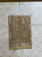 Beige Banarasi Cotton Saree with Zari Border